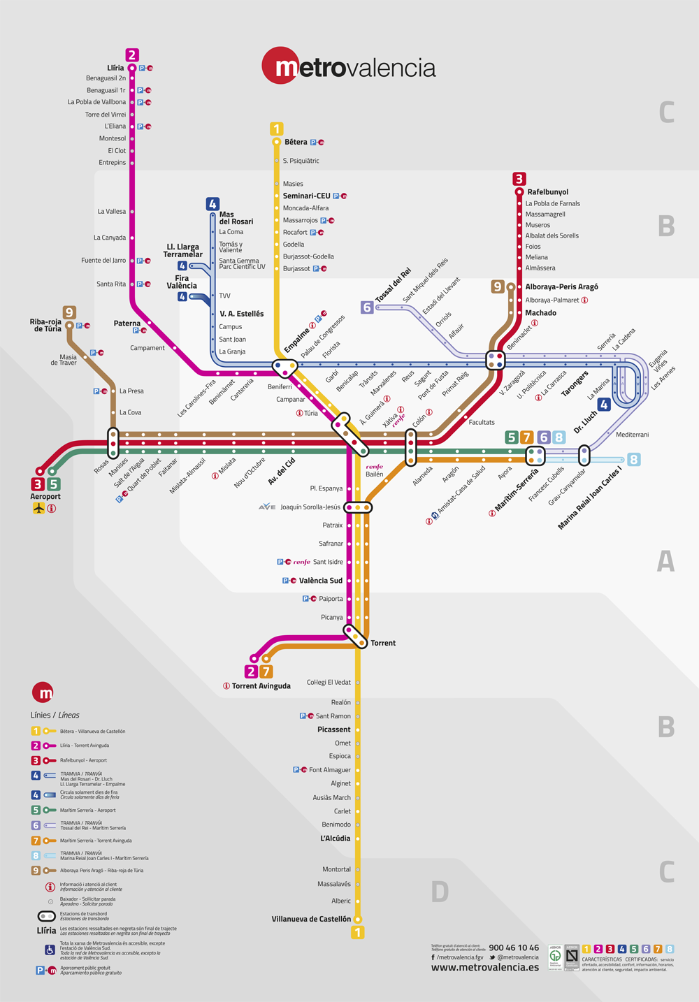 Plano informativo de Metrovalencia